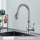GobekUsa Black Kitchen Faucet: Single Handle Hot & Cold Mixer with 360 Rotation