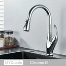 GobekUsa Black Kitchen Faucet: Single Handle Hot & Cold Mixer with 360 Rotation