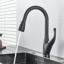 GobekUsa Black Kitchen Faucet: Single Handle Hot & Cold Mixer with 360 Rotation