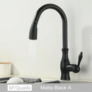 GobekUsa Black Kitchen Faucet: Single Handle Hot & Cold Mixer with 360 Rotation