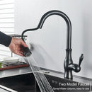 GobekUsa Black Kitchen Faucet: Single Handle Hot & Cold Mixer with 360 Rotation