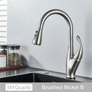 GobekUsa Black Kitchen Faucet: Single Handle Hot & Cold Mixer with 360 Rotation