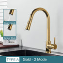 GobekUsa Black Kitchen Faucet: Single Handle Pull Out Mixer, Two Function Hot and Cold Water Taps