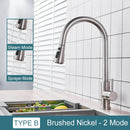 GobekUsa Black Kitchen Faucet: Single Handle Pull Out Mixer, Two Function Hot and Cold Water Taps