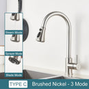 GobekUsa Black Kitchen Faucet: Single Handle Pull Out Mixer, Two Function Hot and Cold Water Taps
