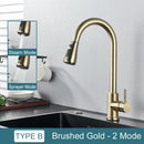 GobekUsa Black Kitchen Faucet: Single Handle Pull Out Mixer, Two Function Hot and Cold Water Taps