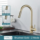GobekUsa Black Kitchen Faucet: Single Handle Pull Out Mixer, Two Function Hot and Cold Water Taps