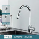 GobekUsa Black Kitchen Faucet: Single Handle Pull Out Mixer, Two Function Hot and Cold Water Taps