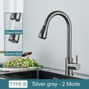 GobekUsa Black Kitchen Faucet: Single Handle Pull Out Mixer, Two Function Hot and Cold Water Taps