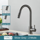 GobekUsa Black Kitchen Faucet: Single Handle Pull Out Mixer, Two Function Hot and Cold Water Taps