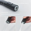 GobekUsa Black Kitchen Faucet: Single Handle Pull Out Mixer, Two Function Hot and Cold Water Taps