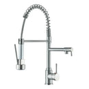 GobekUsa Black Kitchen Faucet Spring Pull Down Sprayer Dual Spout Nozzle Mixer Tap