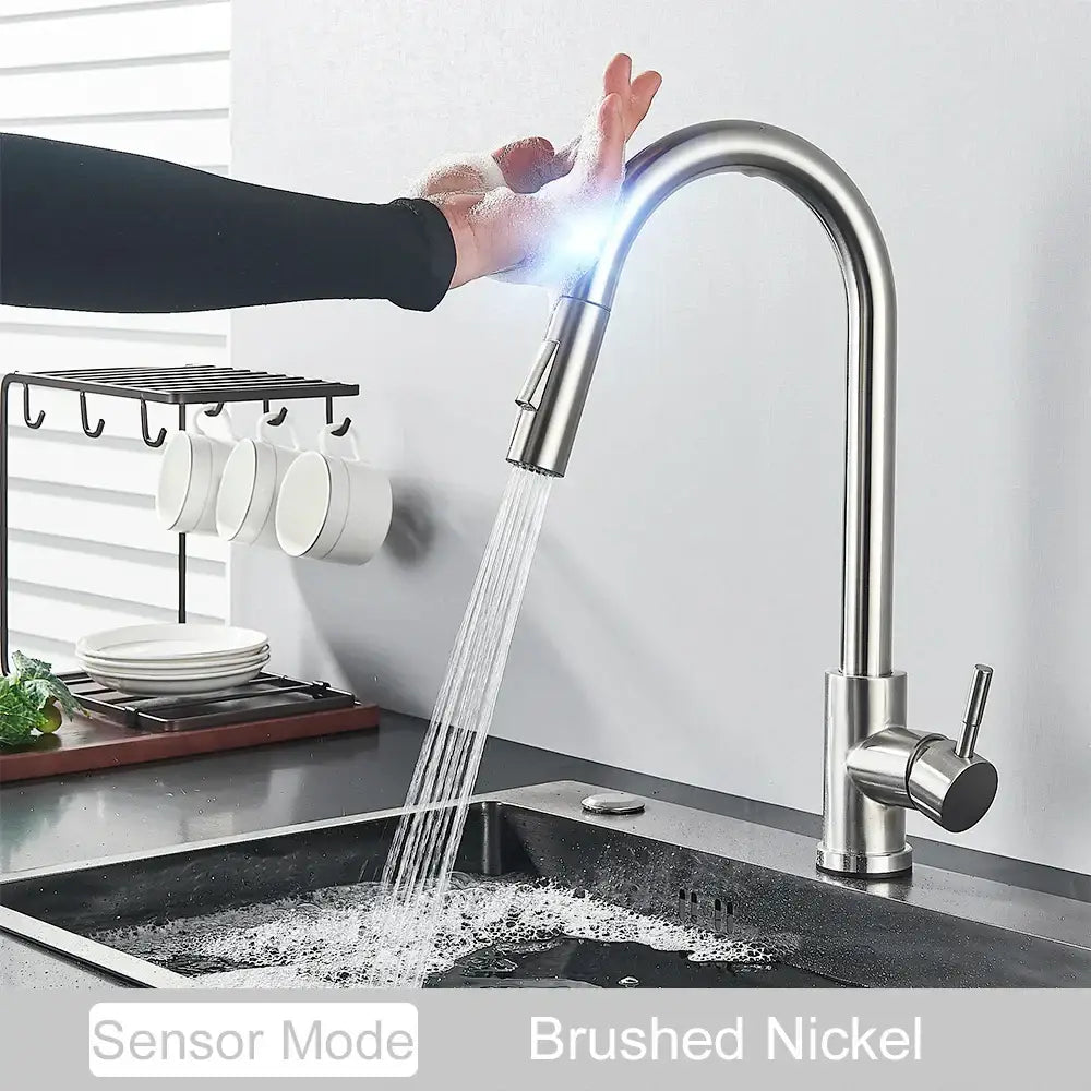 GobekUsa Black Kitchen Faucet Touch Sensor Mixer Tap, photo 12 of 20