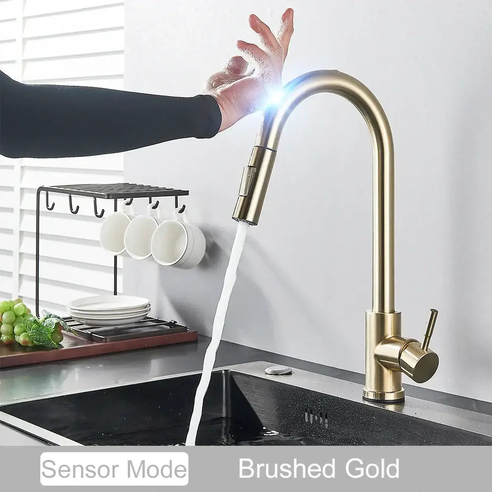 GobekUsa Black Kitchen Faucet Touch Sensor Mixer Tap, photo 17 of 20