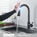 GobekUsa Black Kitchen Faucet Touch Sensor Mixer Tap