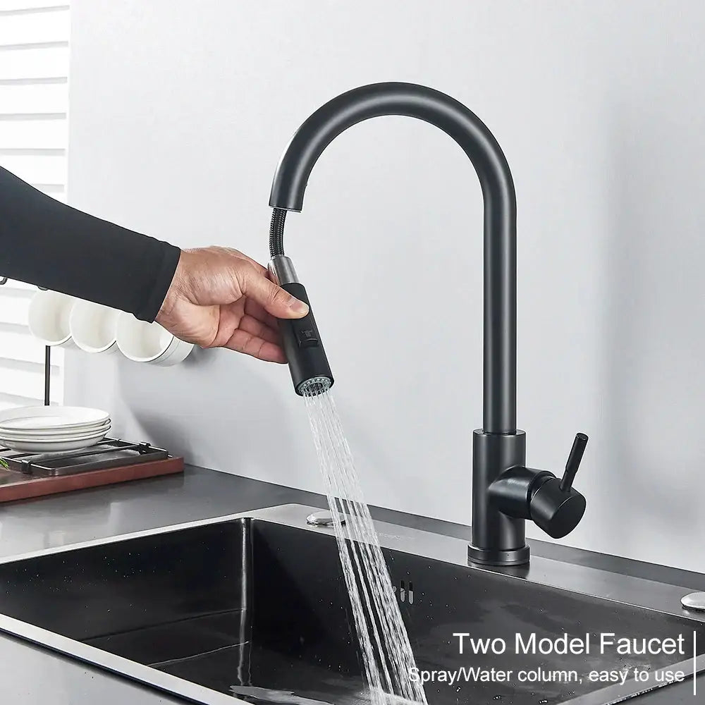 GobekUsa Black Kitchen Faucet Touch Sensor Mixer Tap, photo 4 of 20