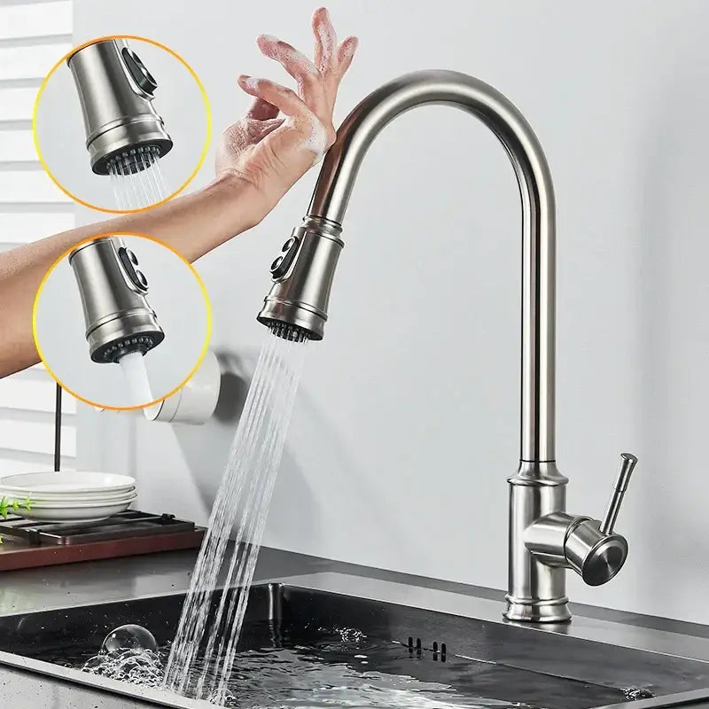 GobekUsa Black Kitchen Faucet Touch Sensor Mixer Tap, photo 16 of 20