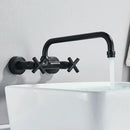 GobekUsa Black Kitchen Faucet: Wall Mounted Swivel Mixer Tap for Bath Sink