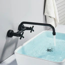 GobekUsa Black Kitchen Faucet: Wall Mounted Swivel Mixer Tap for Bath Sink