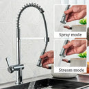 GobekUsa Black Kitchen Faucet with Dual Mode Sprayer, 360 Rotation, Hot & Cold Mixer