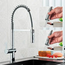 GobekUsa Black Kitchen Faucet with Dual Mode Sprayer, 360 Rotation, Hot & Cold Mixer