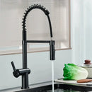 GobekUsa Black Kitchen Faucet with Dual Mode Sprayer, 360 Rotation, Hot & Cold Mixer