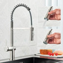 GobekUsa Black Kitchen Faucet with Dual Mode Sprayer, 360 Rotation, Hot & Cold Mixer