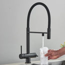 GobekUsa Black Kitchen Faucet with Pull Down Sprayer and 2-in-1 Purification Technology