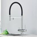 GobekUsa Black Kitchen Faucet with Pull Down Sprayer and 2-in-1 Purification Technology