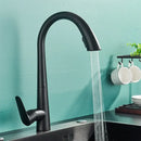 GobekUsa Black Kitchen Faucet with Pull Out Sprayer and Single Lever Control