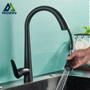 GobekUsa Black Kitchen Faucet with Pull Out Sprayer and Single Lever Control