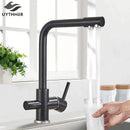 GobekUsa Black Kitchen Faucet with Rotatable Water Purification Feature