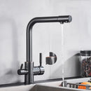 GobekUsa Black Kitchen Faucet with Rotatable Water Purification Feature