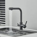 GobekUsa Black Kitchen Faucet with Rotatable Water Purification Feature