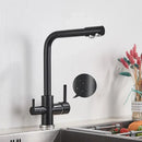 GobekUsa Black Kitchen Faucet with Rotatable Water Purification Feature