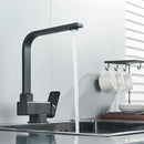 GobekUsa Black Kitchen Rotating Faucet | Foldable Single Handle Mixer Faucet
