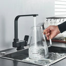 GobekUsa Black Kitchen Rotating Faucet | Foldable Single Handle Mixer Faucet