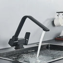 GobekUsa Black Kitchen Rotating Faucet | Foldable Single Handle Mixer Faucet