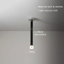 GobekUsa Black Leather Marble Chandeliers | Adjustable Dining Room Lamps | Easy Installation Home Decor