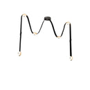 GobekUsa Black Leather Marble Chandeliers | Adjustable Dining Room Lamps | Easy Installation Home Decor