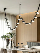 GobekUsa Black Leather Pendant Light for Dining Room Home Decor