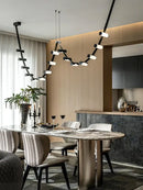 GobekUsa Black Leather Pendant Light for Dining Room Home Decor