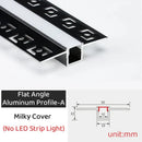 GobekUsa Black LED Aluminum Profile for Invisible Ceiling Light Strip Bar