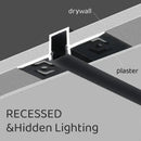 GobekUsa Black LED Aluminum Profile for Invisible Ceiling Light Strip Bar