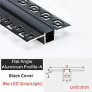 GobekUsa Black LED Aluminum Profile for Invisible Ceiling Light Strip Bar