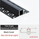 GobekUsa Black LED Aluminum Profile for Invisible Ceiling Light Strip Bar
