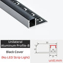 GobekUsa Black LED Aluminum Profile for Invisible Ceiling Light Strip Bar