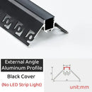 GobekUsa Black LED Aluminum Profile for Invisible Ceiling Light Strip Bar
