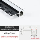 GobekUsa Black LED Aluminum Profile for Invisible Ceiling Light Strip Bar