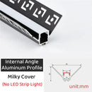GobekUsa Black LED Aluminum Profile for Invisible Ceiling Light Strip Bar